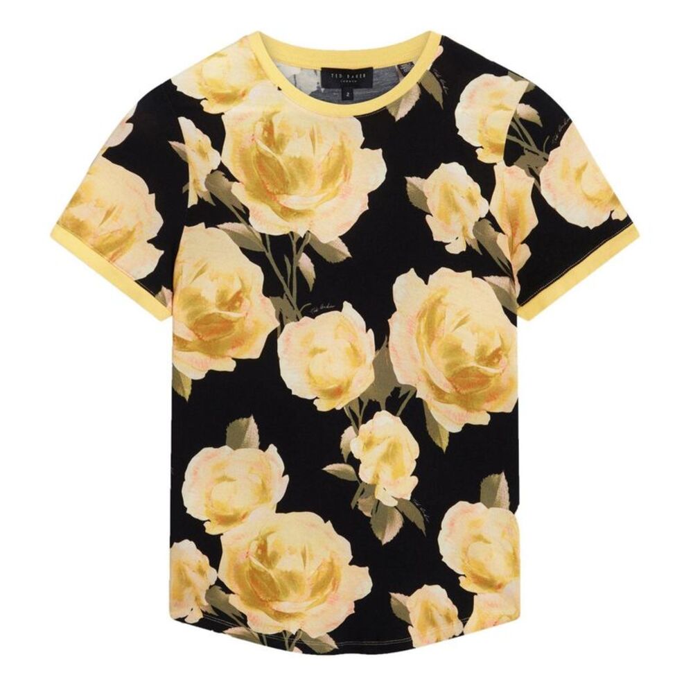 Ted Baker Womens/Ladies Floral Regular T-Shirt / Black